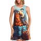 thumbnail image 1 of Fotbe Colorful Travel Luggage Gear Vestido de Verano sin Mangas para Mujer – Vestido Midi Línea A, Estilo Camiseta Floral, Vestido Playero Casual y Fluido, 1 of 7