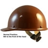 MSA Skull Guard Hard Hat - Fiberglass Cap Style With Swing Suspension - Custom Brown Color