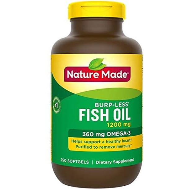 Nature Made 1,200 mg BurpLess Odorless Fish Oil with 360 mg Omega3