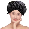 thumbnail image 4 of Tamaño ajustable y reutilizable, gorro de baño grande de satén para todo tipo de cabello., 4 of 5