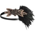 thumbnail image 2 of Années 1920 Accessoires Ensemble Bandeau Rabattable, Boucles d'Oreilles, Collier de Perles, Gants, Collants Net, Bracelet en Perles, 2 of 2