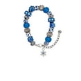 thumbnail image 2 of Delight Jewelry Silvertone Mini Star of David with Blue Crystal Blue Paw Print Bead Bracelet, 7"+2", 2 of 4