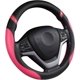 thumbnail image 2 of Funda universal de cuero para volante de mujer, funda para volante de coche de 15 pulgadas (rosa), 2 of 5