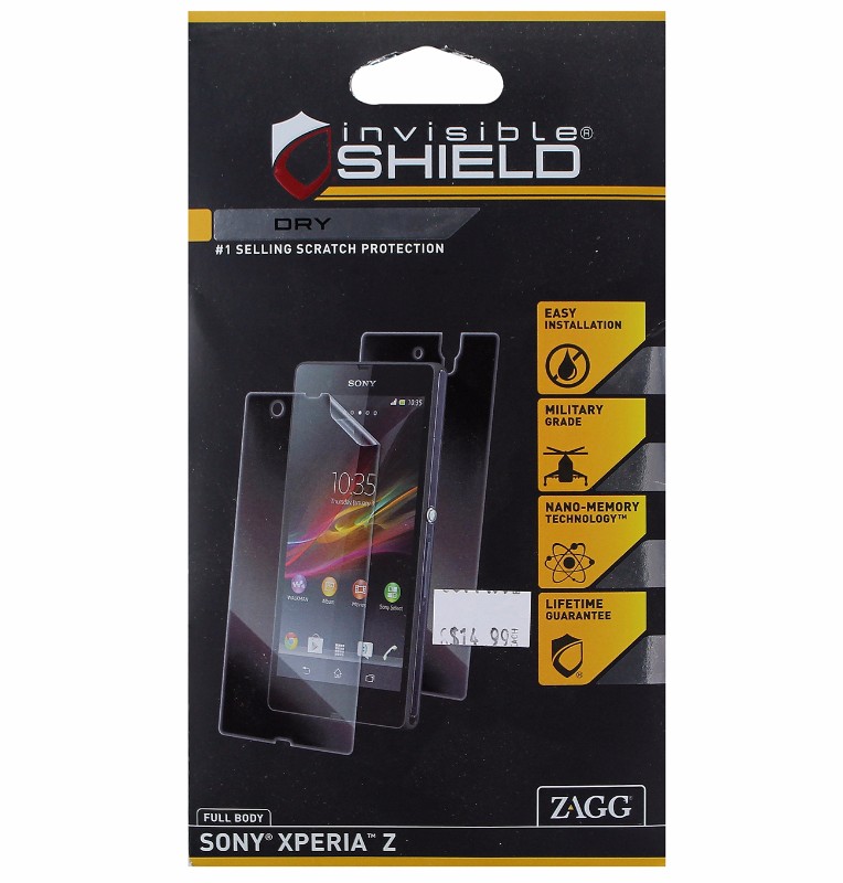 TMobile Zagg Full Body DRY invisibleSHIELD for Sony Xperia Z