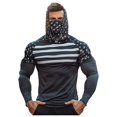thumbnail image 4 of Aobny Compression Gym Tops Men Black Long Sleeve Sun Shirt Patriotic Pullover Hooded Tshirts for Men,XL, 4 of 5