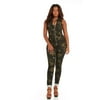Fit Sleeveless Camo Print Denim Overall Jumpsuit Full Body Skinny Jeans for Juniors Plus Size 20W
