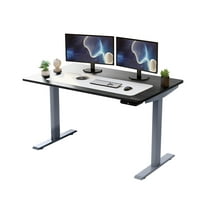 Rise Up Premium Electric Standing Desk 48x30”| Dual Motor Adjustable Height Sit Stand Computer Desk for Home Office | Ergonomic Motorized Desk with Memory Presets, Anti-Collision, and Steel Frame