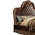thumbnail image 4 of Acme Dresden CK Bed, Synthetic Leather & Cherry Oak, Wood, Poly Resin, Upholstered, 4 of 7