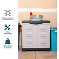 thumbnail image 5 of 25.5" H Resin Garage Storage Cabinet with Adjustable Shelf – Freestanding Utility Cabinet for Laundr, 5 of 6