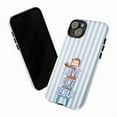 thumbnail image 3 of Love Like Jesus Curious Monkey Phone Case, Cute Brushing Teeth Cartoon iPhone Cover Blue Striped Pattern for iPhone 17 16 15 14 13 12 11 Plus Pro Max Mini, 3 of 6