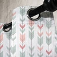 thumbnail image 3 of Ambesonne Geometry Grommet Curtain, Abstract Chevron Arrow, 50" x 96", Pale Blue and Pink, 3 of 6