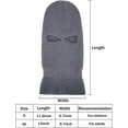 thumbnail image 3 of 2-Hole Knitted Full Face Cover Ski Neck Gaiter, Winter Balaclava Warm Knit Beanie for Outdoor Sports, 3 of 14