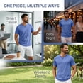 thumbnail image 6 of Men's Cotton T Shirts Short Sleeve Casual V Neck Solid Color T-Shirt Soft V Neck Lightweight Breathable Tee Classic Plain Shirts, 3XL, 6 of 9