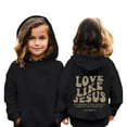 thumbnail image 2 of LUOGENLI Sweatshirts for Girls Black Girls Casual Long Sleeve Hoodies Cute Oversized Pocket Sweatshirt Tops Cute Hoodies for Girls Hoodies for Girls 10-12 Baggy Preppy Black 8-9 Years, 2 of 9