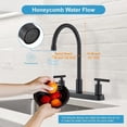 thumbnail image 4 of Black Kitchen Faucets High Arc 360°Rotating Spout Kitchen Sink Faucet 2 Handle 8 Inch Centerset Kitchen Faucet, 4 of 8