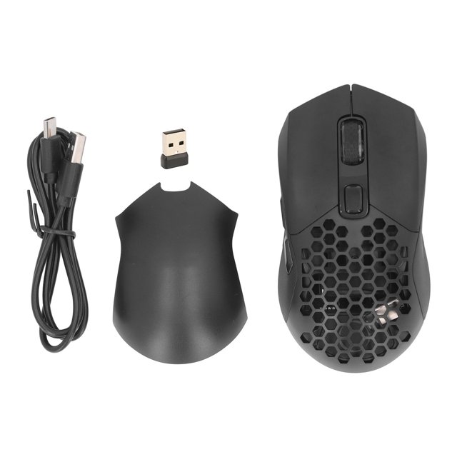 Ratón inalámbrico Yuxing 2.4G o BT5.1 con DPI ajustable retroiluminación RGB color negro