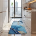 thumbnail image 4 of Blue Gold Marble Pattern Kitchen Rug Mat,Kitchen Runner Rugs Non Skid Washable,Decorative Kitchen Floor Mats for Kitchen,Sink,Laundry,17"x47.2", 4 of 7