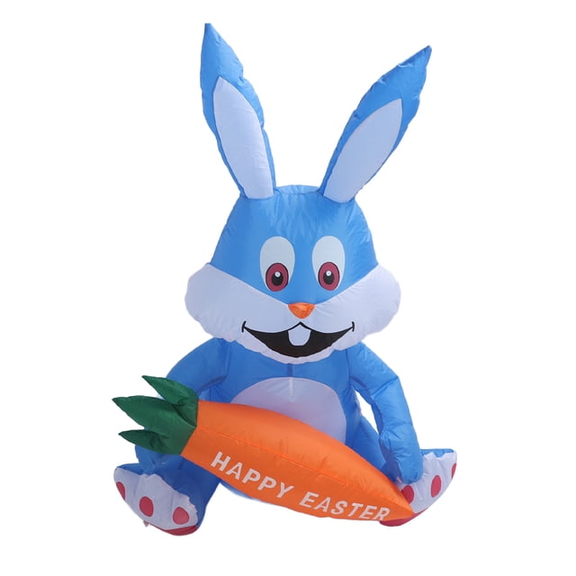 Decoración Al Aire Libre Inflable de Pascua, Caricatura Impermeable Inflable De Pascua Conejo para Al Aire Libre para Jardín