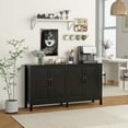 thumbnail image 2 of HOMCOM Storage Cabinet, Buffet Sideboard with Barn Door, Shelf, Black Oak, 2 of 9