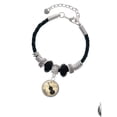 thumbnail image 2 of Delight Jewelry Silvertone Domed Music - Bass Niece Celtic Knot Leather Bead Bracelet, 7"+2" Extender, 2 of 4