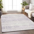thumbnail image 5 of HomeRoots 662938 9 x 12 ft. Lavender & Ivory Abstract Transitional Washable Machine Made Rectangle Area Rug with UV Protection, 5 of 9