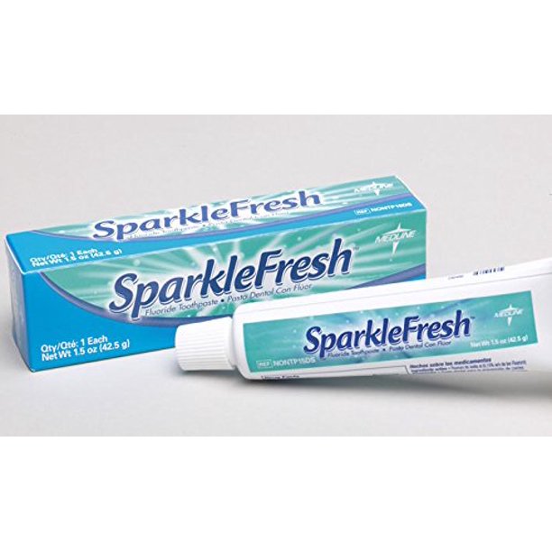 Medline Sparkle Fresh Toothpaste, Fluoride, 2.75 oz