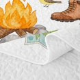 thumbnail image 5 of Catabedysis Watercolor Camping Twin Quilt Set,Jungle Bear Owl Twin Coverlet Set For Boys,Multicolor,3-Piece, 5 of 7