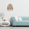 thumbnail image 2 of Rope Rattan Hanging Pendant Lampshade for Dining Table wicker chandelier Cover 18.5x18.5x5.5CM, 2 of 7