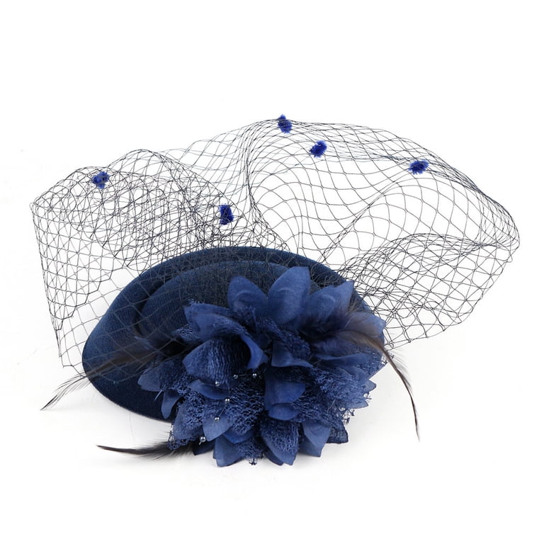 YVNAURA Vintage Pillbox Fascinator Hat for Women Ladies Tea  display picture 1