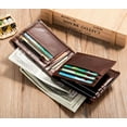 thumbnail image 4 of RFID BLOCKING Men's Bifold Leather Card Holder Wallet Convenient Purse w/ Zipper, 4 of 6
