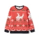 thumbnail image 1 of Sudadera navideña para hombre, de manga larga, cuello redondo, con estampado de Papá Noel, informal, con capucha, 1 of 1
