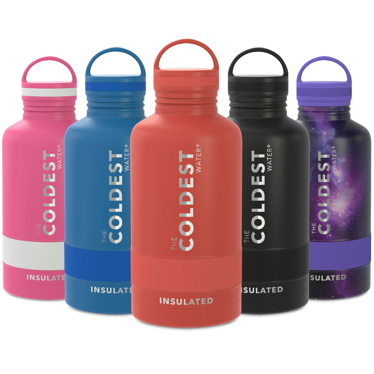 Coldest Sports Water Bottle - Leak Proof, Double Walled Stainless Steel  Thermos, Cold & Hot Bottle ( Crismon Red, 64 oz) 