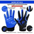 thumbnail image 3 of American Football Gloves Youth Kids Ultra Tack Sticky Non-Slip Palm Receivers, Rugby Gloves for Boys Girls Flexible Stretch Protection Waterproof Professional Fit Children Age 5-14, 3 of 7