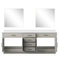 thumbnail image 2 of Shelter 84 in W x 22 in D White Oak Double Bath Vanity, White Quartz Top and 34 in Mirrors, 2 of 6