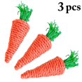 thumbnail image 2 of Hamster Carrot Toy Interesting 3PCS Grass Small Pet Chew Toy Hamster Bite Toy, 2 of 10