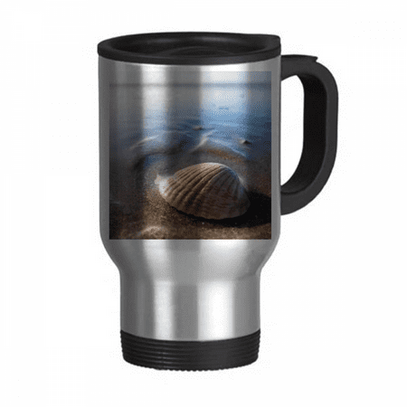 

Ocean Water Shell Science Nature Picture Travel Mug Flip Lid Stainless Steel Cup Car Tumbler Thermos