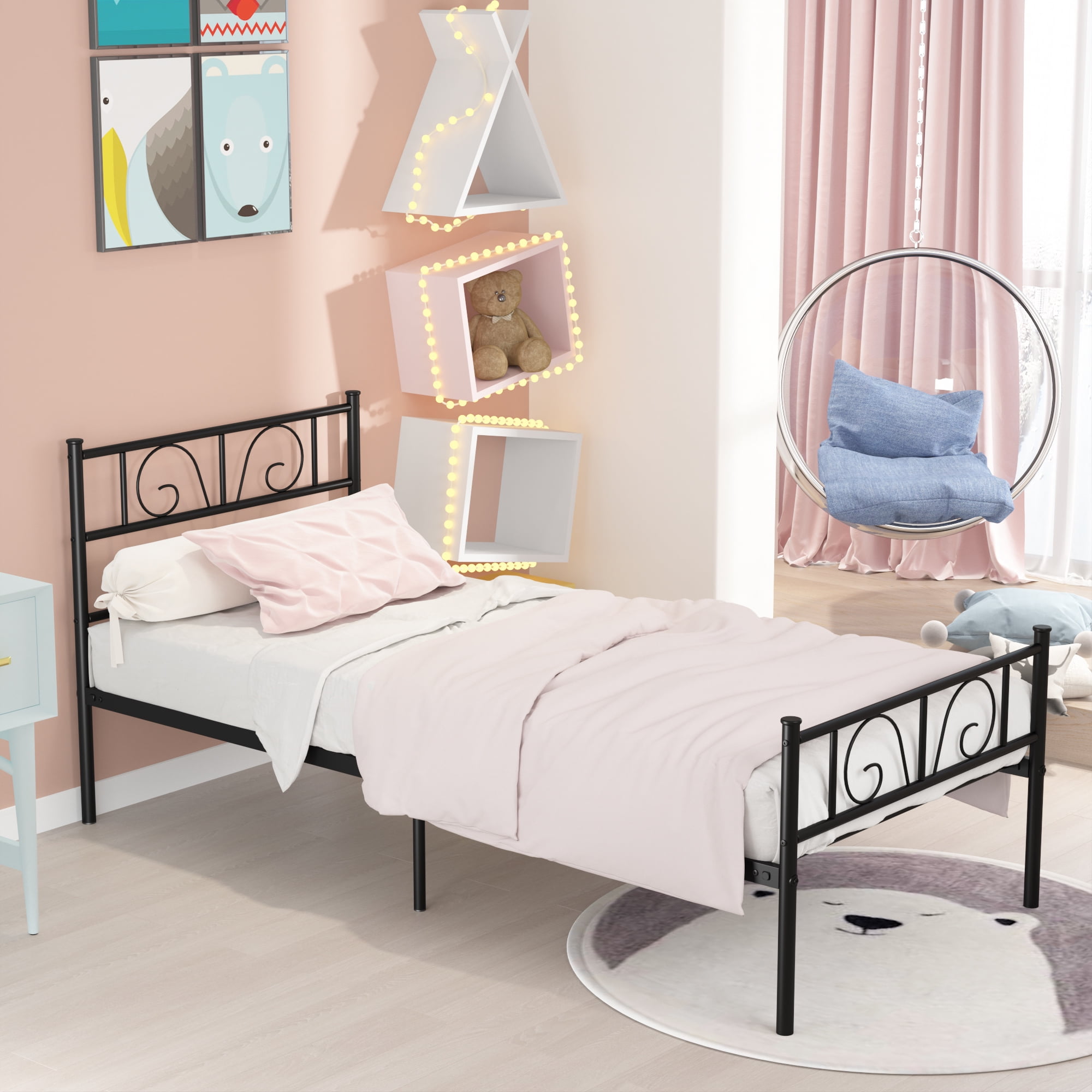 Buy Ulifance Twin Size Platform Bed Frame for Girls Metal Single Bed