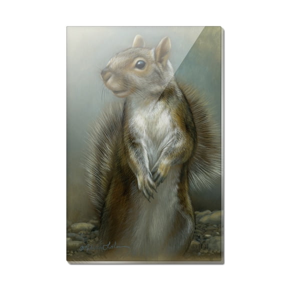 Mischievous Squirrel Rectangle Acrylic Fridge Refrigerator Magnet