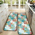 thumbnail image 4 of Kitchen Rugs Sets Of 2,Pioneer Flower Floral Print Pattern Anti Fatigue Kitchen Mat Rugs Non Slip Washable,Decorative Kitchen Floor Mats for Kitchen,Sink,Laundry,17"x47"+17"x47", 4 of 5