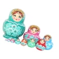 thumbnail image 4 of HILABEE 10 Layer Nesting Doll Nesting Wishing Dolls Handpainted Collectible Crafts Matryoshka Dolls Stackable for Birthday Gift Table green, 4 of 9