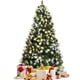 thumbnail image 2 of Árbol de Navidad nevado preiluminado Costway 180 cm 818 puntas con Piñas y frutos rojos, 2 of 4