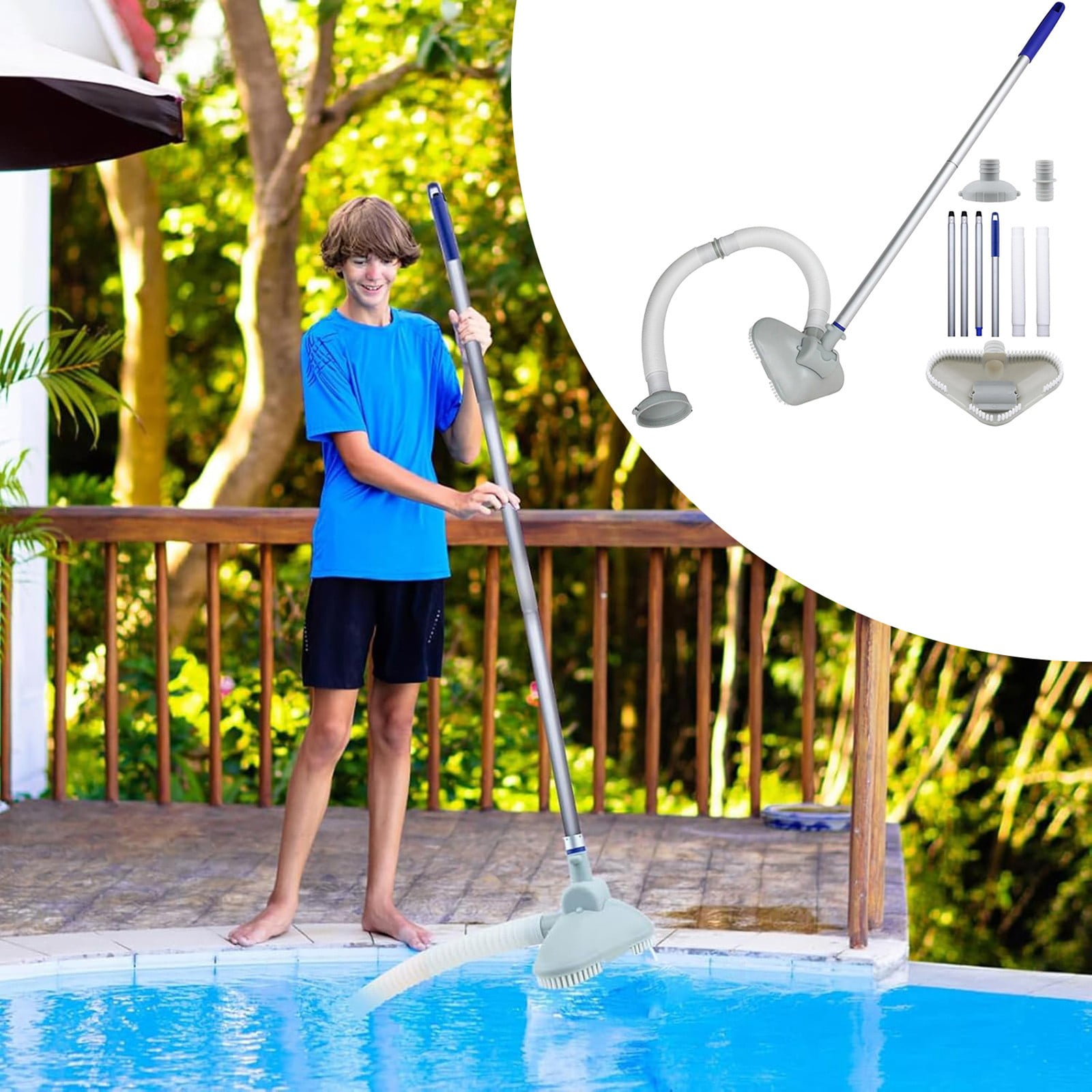 Automatic Pool Vacuum Cleaner with Powerful Suction for Effortless Debris Removal - Ideal Robotic Cleaner for Inground and Above Ground Swimming Pools