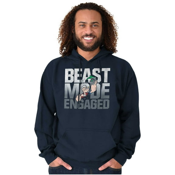Beast Gym Engaged Popeye Sailor Hoodie Sweatshirt Women Men Brisco Brands S