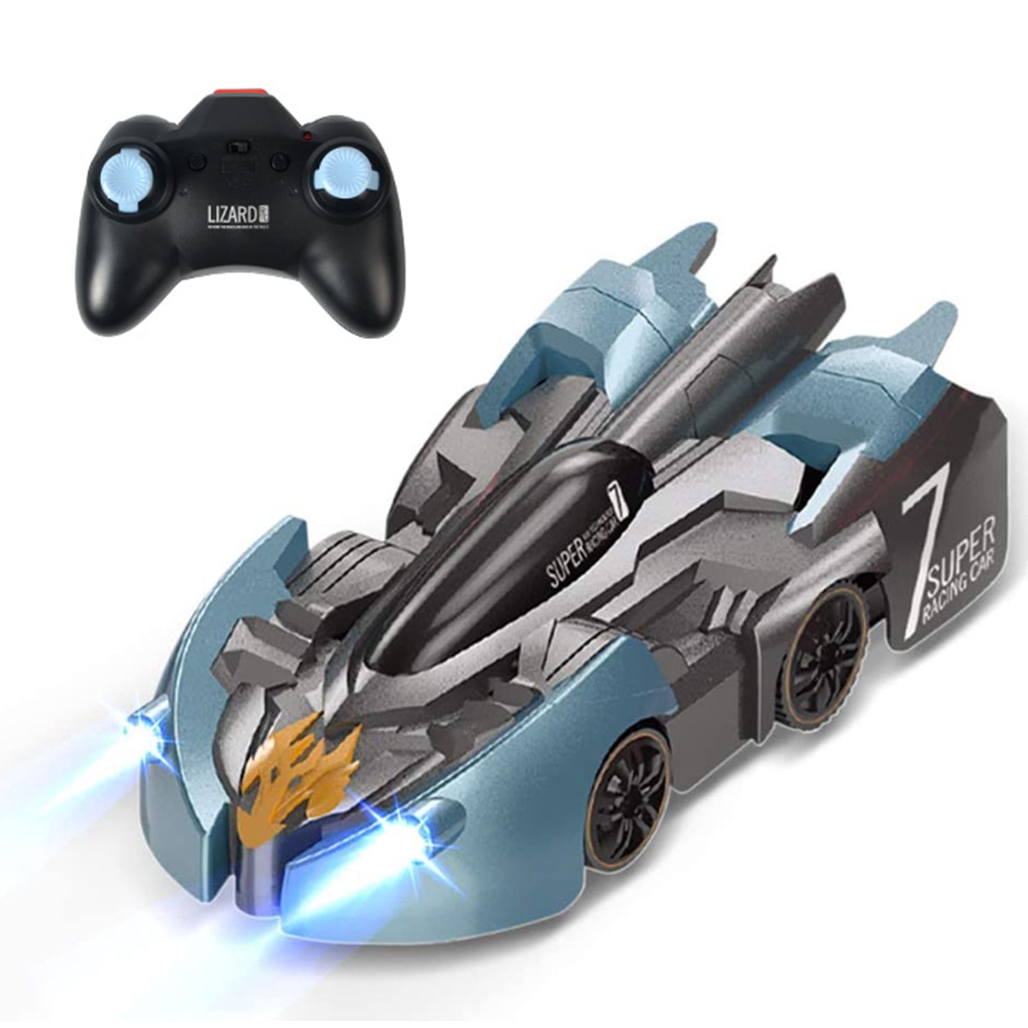 VONTER Anti Gravity Wall & Land Dual-Mode car RC Car Electric 360 Rotating Stunt RC Car Antigravity Machine Auto Toy Cars with Remote Control (Color : Blue)