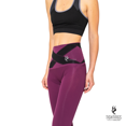 thumbnail image 2 of Yoga & Pilates Pants Sportswear “Tightings” Heavenly Sportswear - 100% Made in Italy - Black/Plum (S), 2 of 4