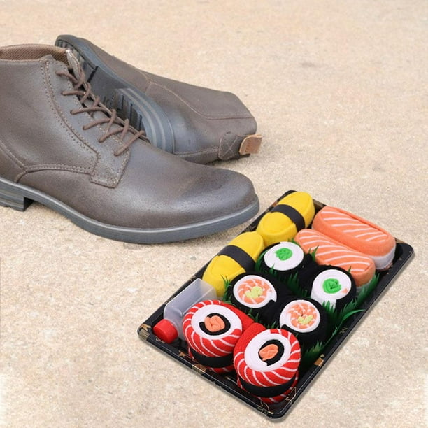 Cotton Socks Premium Fashion Funny Salmon Squid Urchin Long Crew Dress Stocking for Gift Couple Unisex Men Women 5 Pairs of Stocks Size Walmart