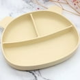 thumbnail image 1 of Kids Suction Plate Toddler Silicone Plate Soft Cartoon Bear Shape Portable Snack Fruit Plate Dinner Place Mats, 1 of 8