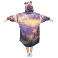 thumbnail image 2 of FORMRS Wearable Blanket Hoodie with Sleeves for Kids Cozy Flannel Sweatshirt, Beautiful Mountain, 2 of 7