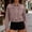 c01Pink, variant on Women's Studded Denim Jacket Casual Long Sleeve Western Distressed Cropped Jean Coat Green S