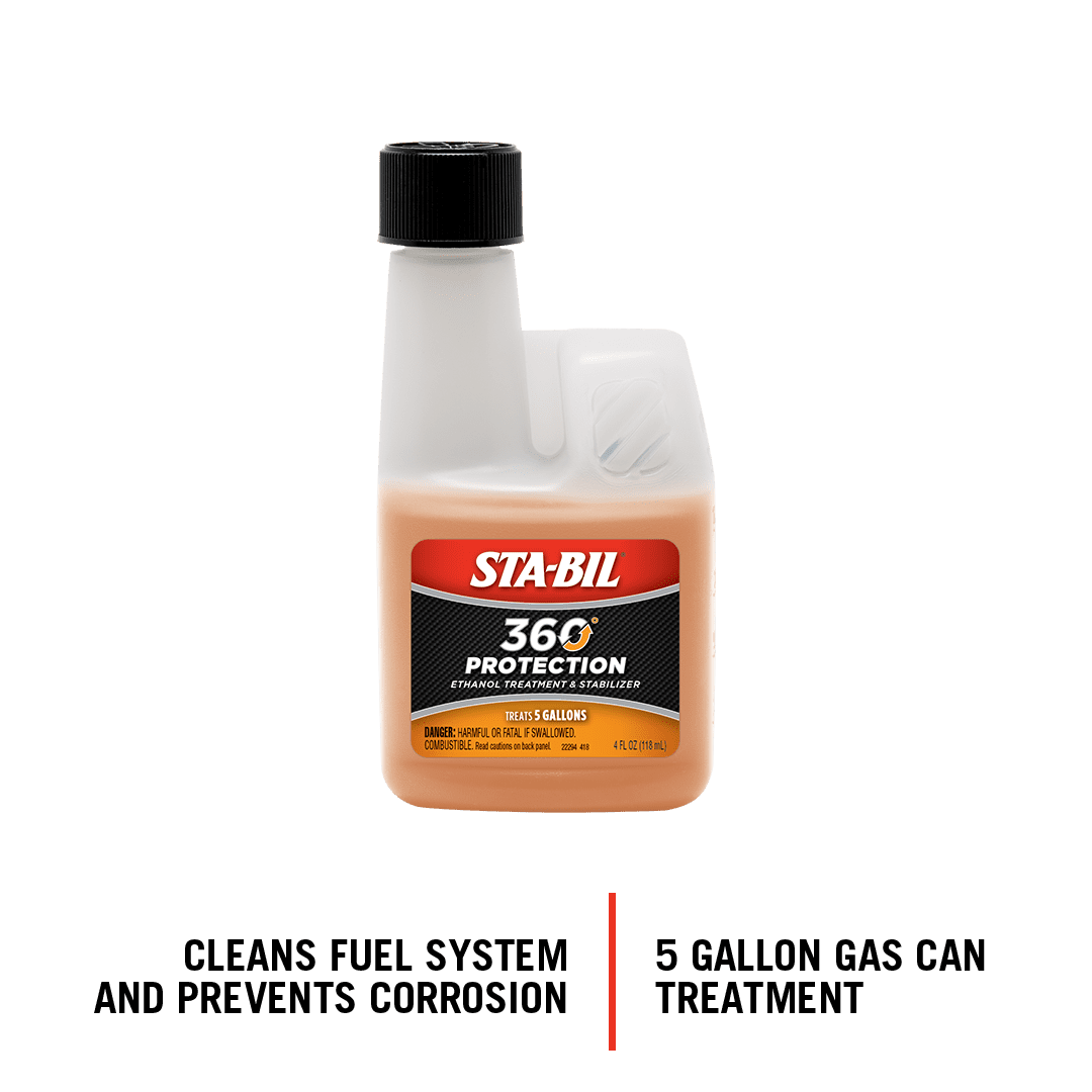 STA-BIL 360 Protection Ethanol Treatment & Fuel Stabilizer, Treats 20 Gallons, 4 fl. oz. (22281)